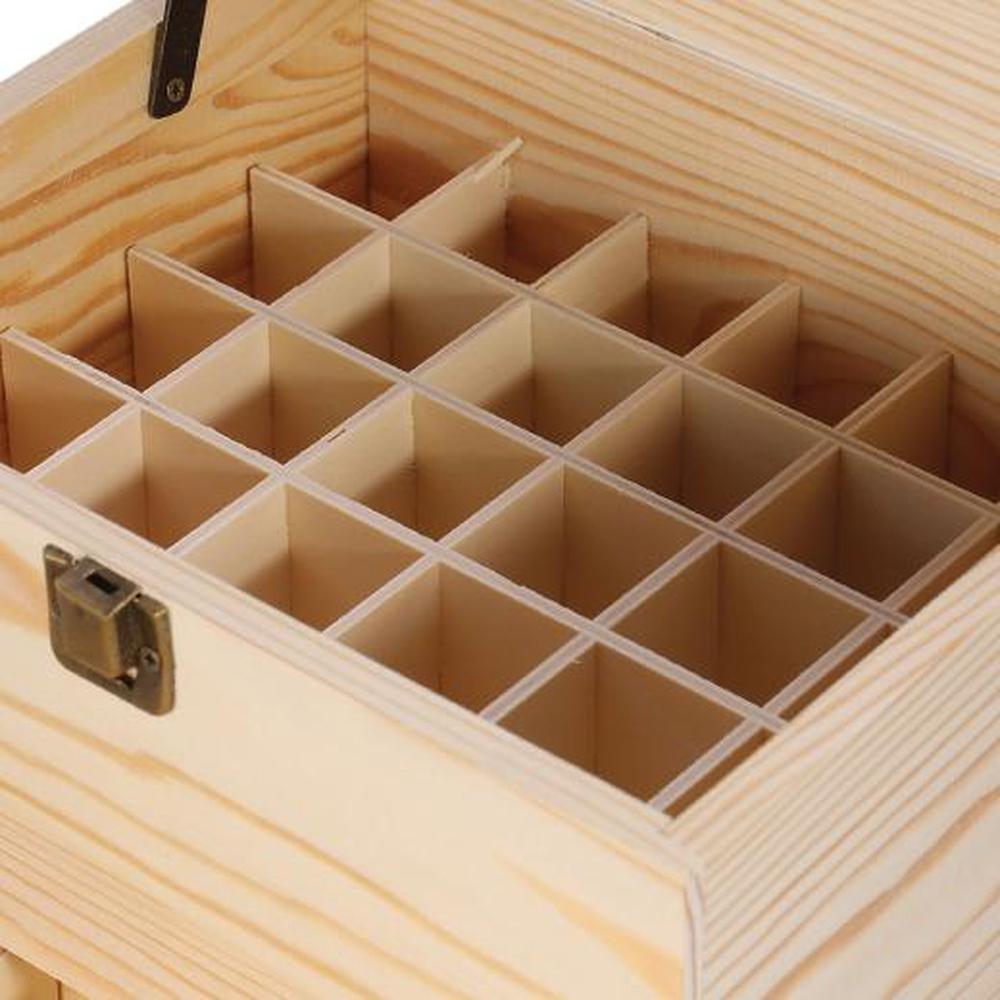 Essential Oils Storage Box - Wooden 3-Tier Bottle Holder - 59 Slots