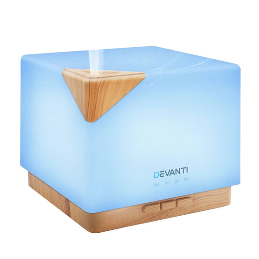 Devanti Aroma Diffuser - Light Wood Grain 600ml