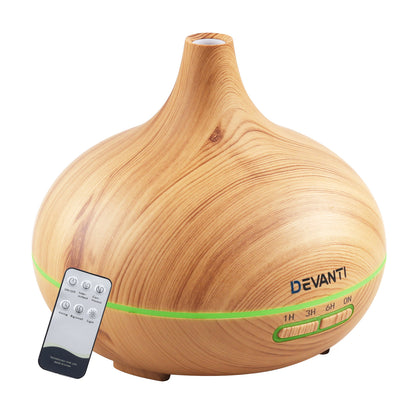 Devanti Aroma Diffuser - Light Wood Grain 300ml