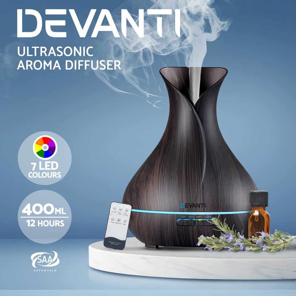 Devanti Aroma Diffuser - Dark Wood 400ml