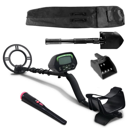 Deep (220MM Sensitivity) Metal Detector with Waterproof Pinpointer and Treasure Hunter Shovel