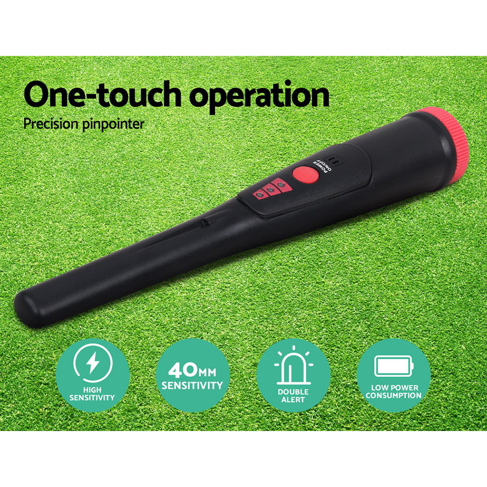 Deep (220MM Sensitivity) Metal Detector with Waterproof Pinpointer and Treasure Hunter Shovel