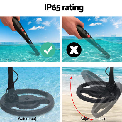 160mm Deep-Sensitive Waterproof Metal Detector with Pinpointer