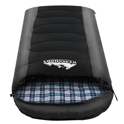 Weisshorn Thermal Sleeping Bag - Single, Black, Rated for Camping and Hiking, -20°C