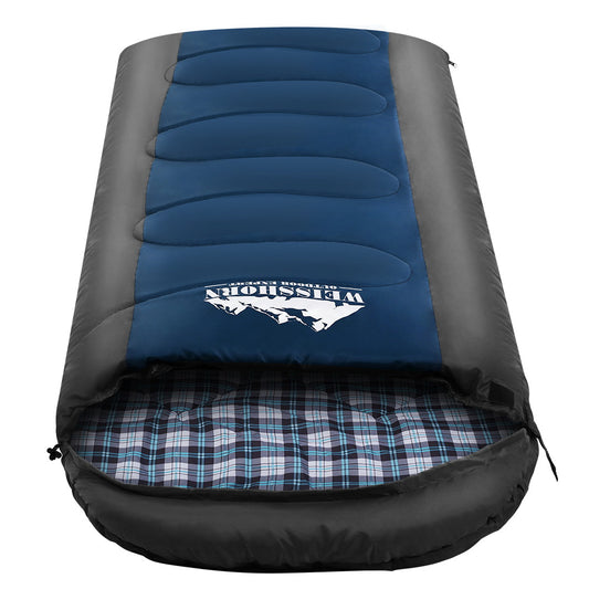 Weisshorn Thermal Sleeping Bag - Single, Blue, Rated for Camping and Hiking, -20°C