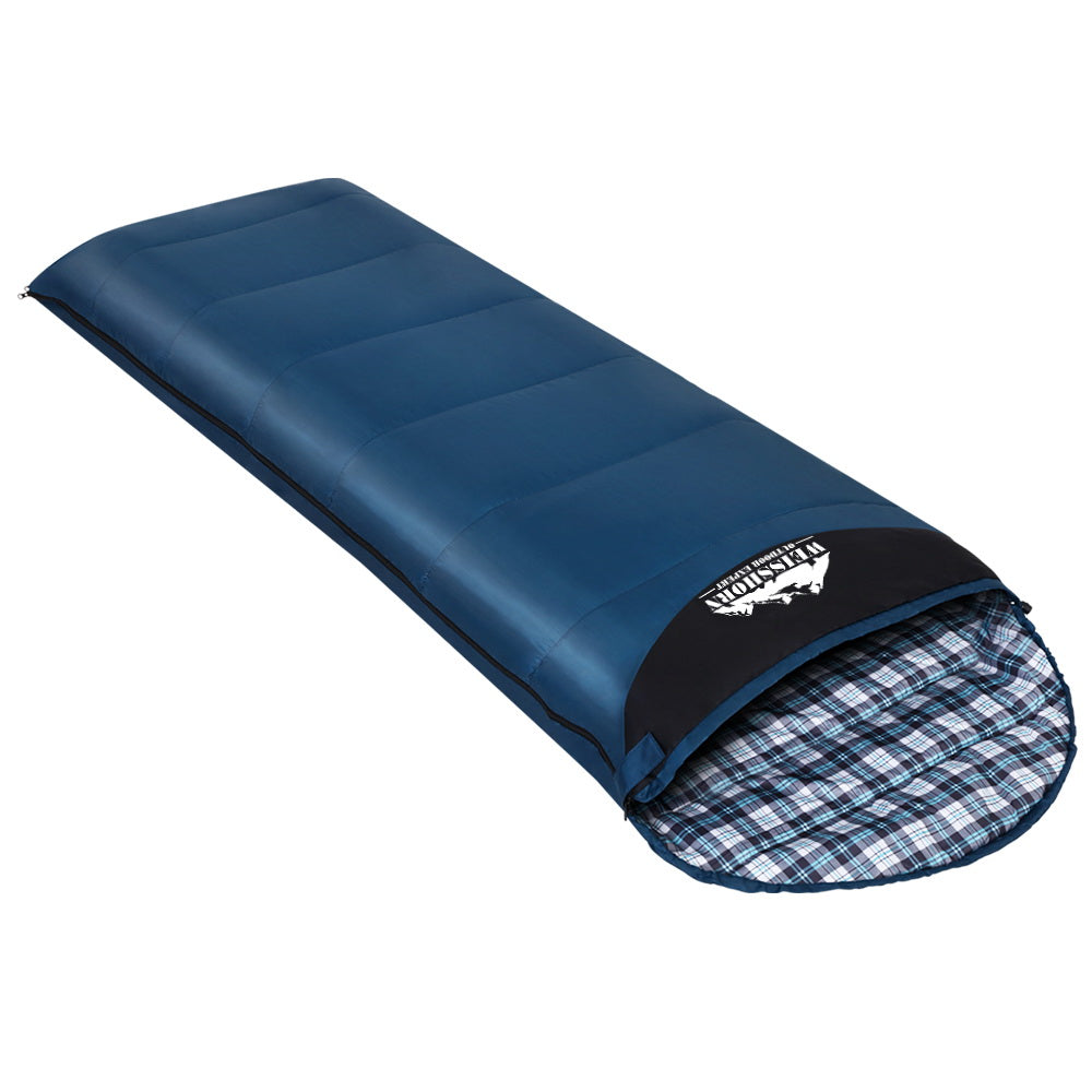 Weisshorn Thermal Sleeping Bag - Single, Blue, Suitable for Camping and Hiking, 0°C Temperature Rating