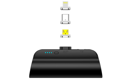 CHOETECH B660-BK 3000mAh Mini Power Bank with 3 Magnetic Connectors (Black)