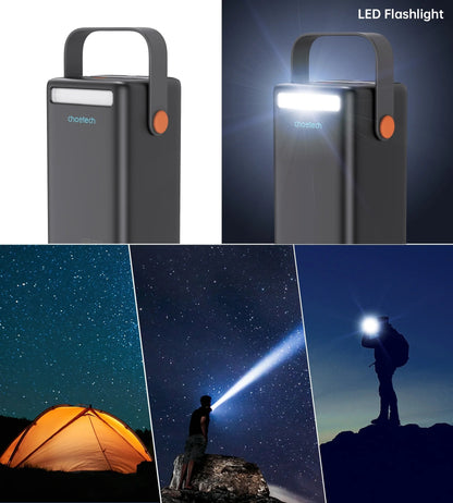 CHOETECH B664 50000mAh PD 65W Power Bank with LED Flashlight and LCD Display