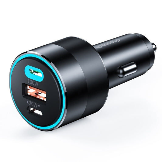 CHOETECH TC0011 130W 3-Port Fast Car Charger (Dual USB-C PD 3.0 + USB-A)