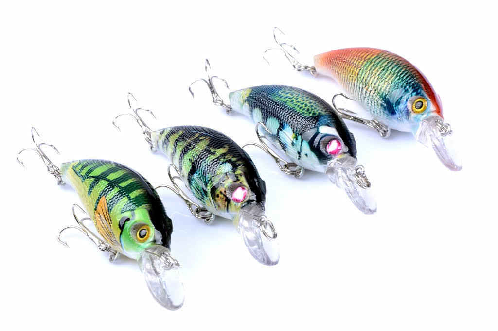 4 x 7.5cm Popper Crank Fishing Lures