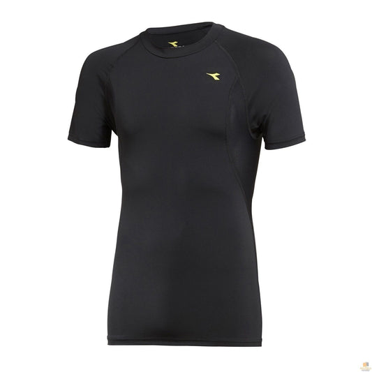 DIADORA Compression Short Sleeve T Shirt - Black - Size Small